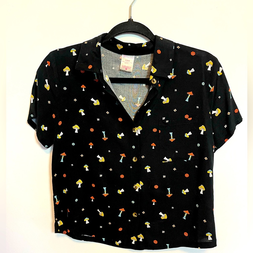 Mushroom print blouse